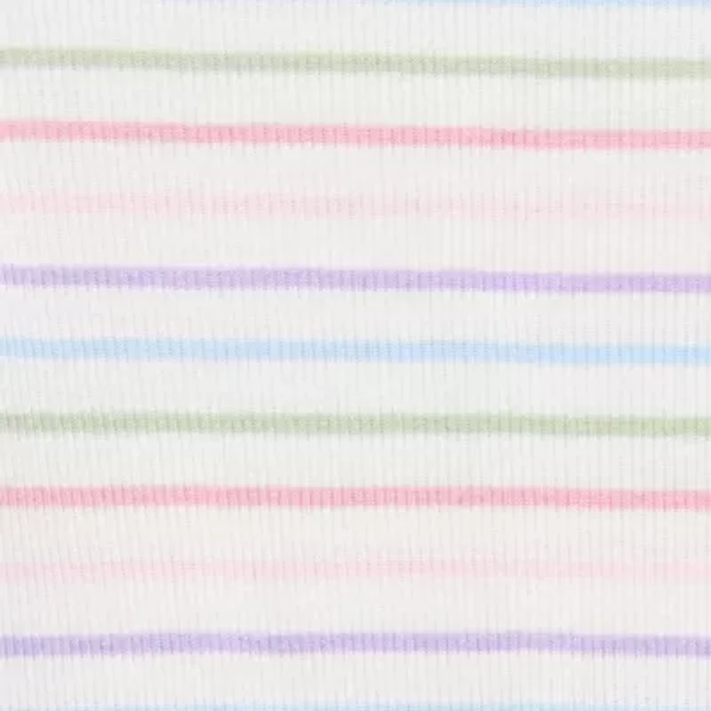 Okie Dokie Baby Girls Round Neck Long Sleeve Rib Bodysuit