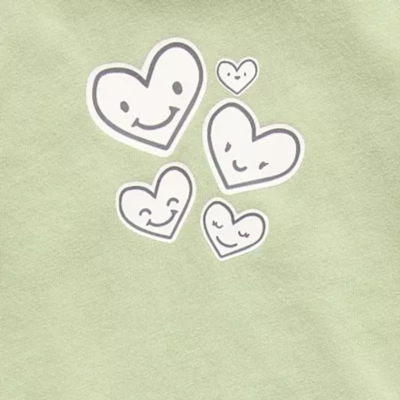 Okie Dokie Baby Girls Round Neck Long Sleeve Graphic T-Shirt