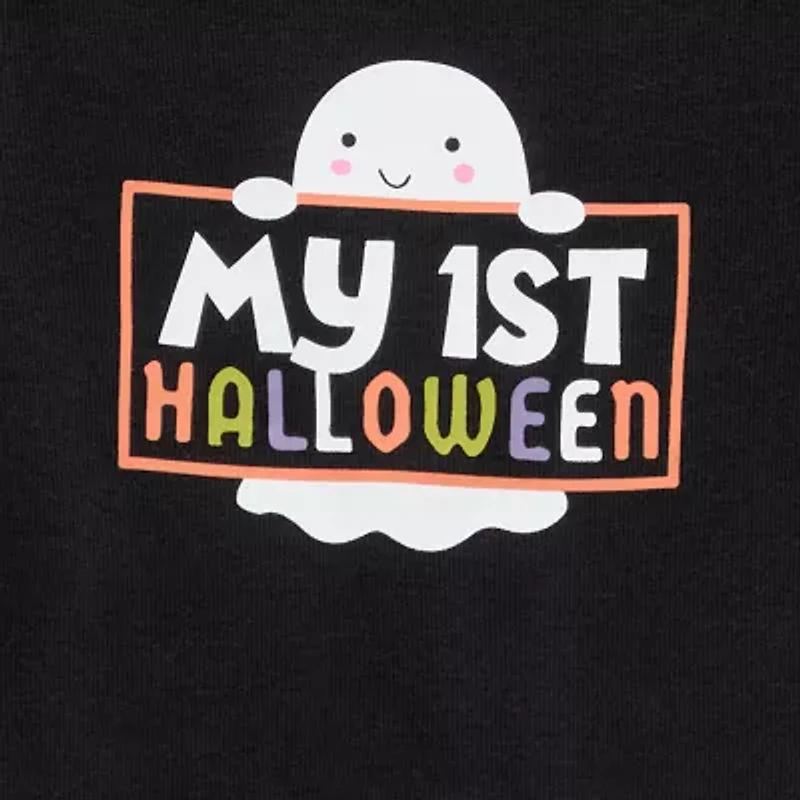 Okie Dokie Halloween Baby Unisex Round Neck Short Sleeve Rib Bodysuit
