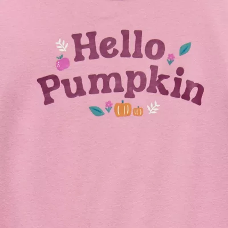 Okie Dokie Toddler & Little Girls Round Neck Long Sleeve Graphic T-Shirt