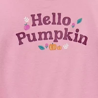 Okie Dokie Toddler & Little Girls Round Neck Long Sleeve Graphic T-Shirt