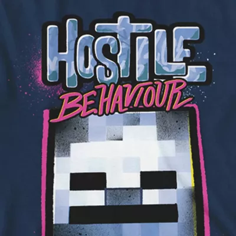 Boys Crew Neck Short Sleeve Relaxed Fit Minecraft Graphic T-Shirt