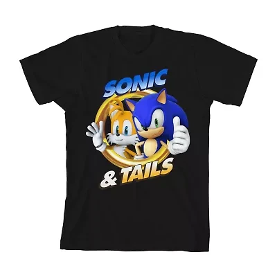 Girls Crew Neck Short Sleeve Relaxed Fit Sonic the Hedgehog Graphic T-Shirt