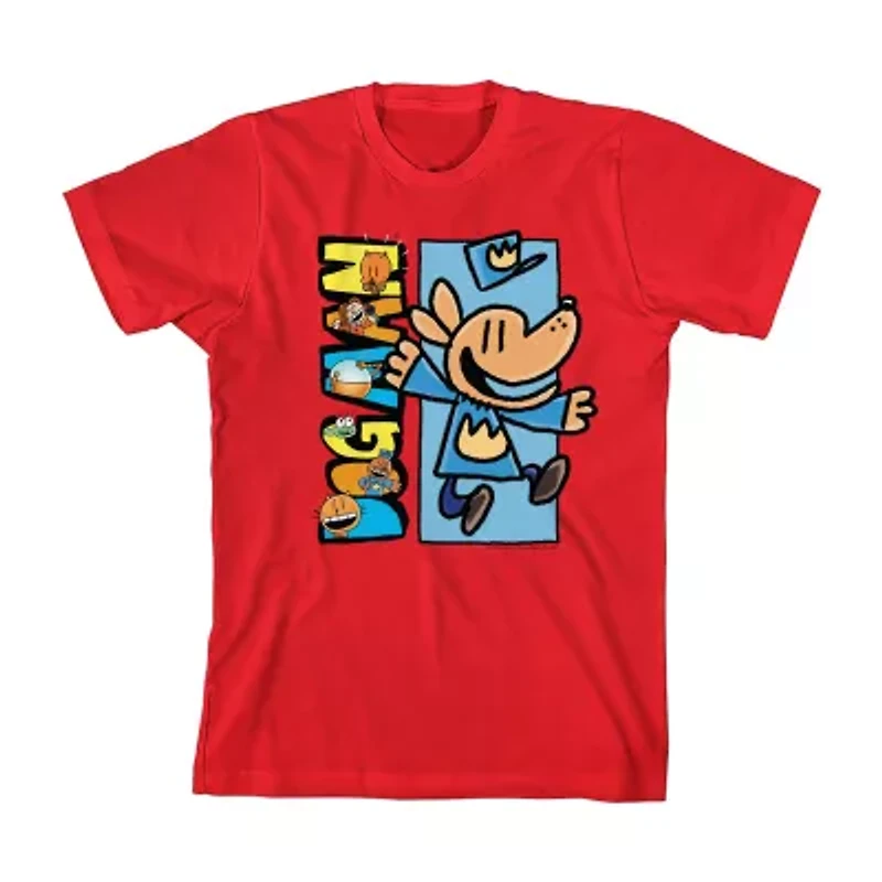 Boys Crew Neck Short Sleeve Relaxed Fit Graphic T-Shirt