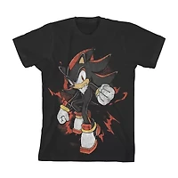 Boys Crew Neck Short Sleeve Relaxed Fit Sonic the Hedgehog Graphic T-Shirt