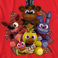 Boys Crew Neck Short Sleeve Relaxed Fit Five Nights at Freddys Graphic T-Shirt