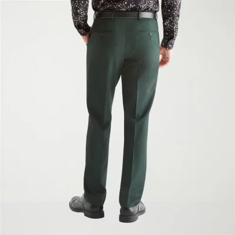 J. Ferrar Mens Slim Fit Dress Flat Front Pant