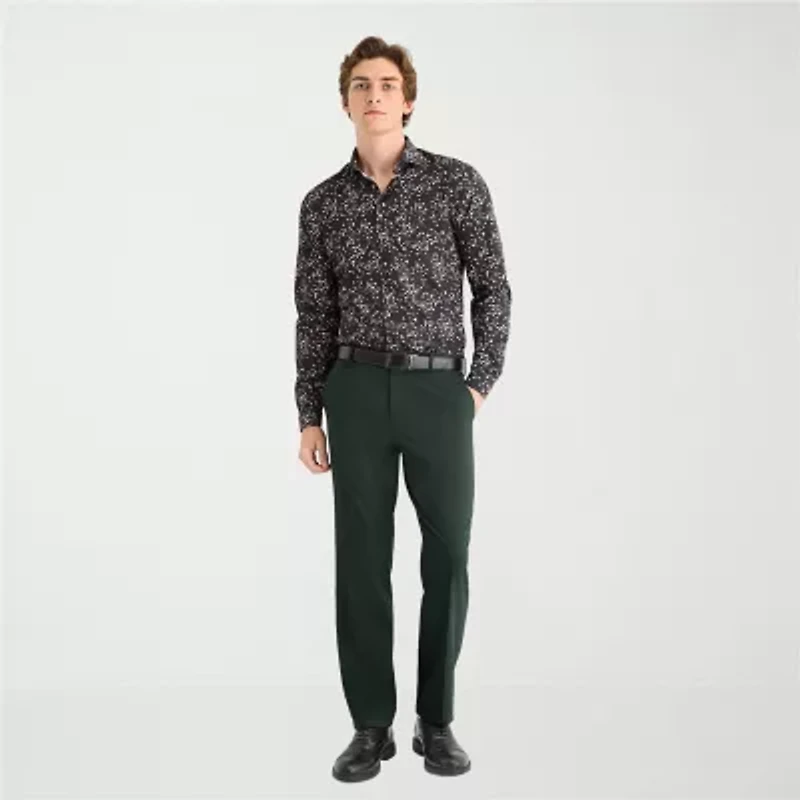 J. Ferrar Mens Slim Fit Dress Flat Front Pant