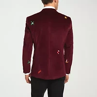 Opposuits Christmas Embroidered Mens Slim Fit Blazer