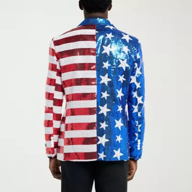 Suitmeister Usa Sequin Mens Slim Fit Blazer