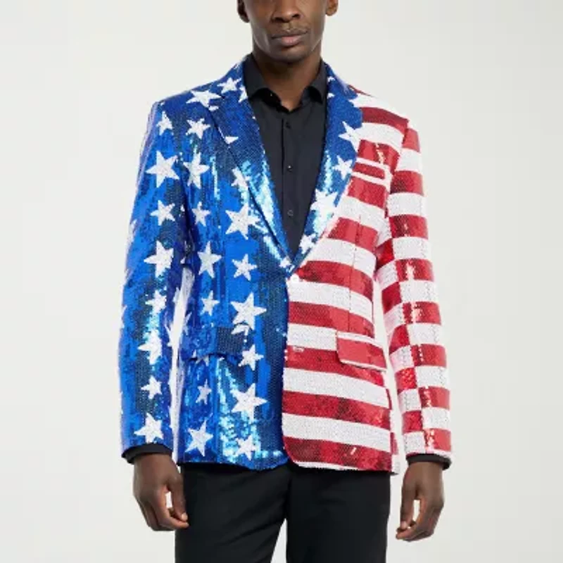 Suitmeister Usa Sequin Mens Slim Fit Blazer