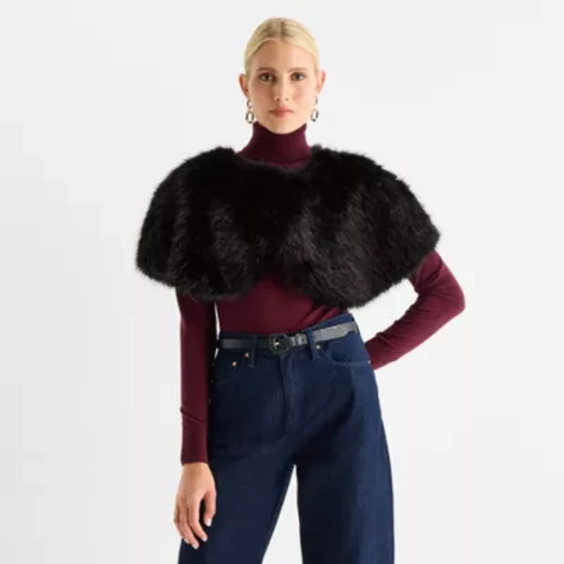 Worthington Wrap Faux Fur Scarf
