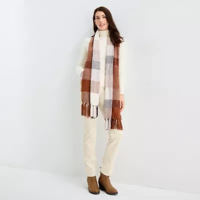 St. John's Bay Chenille Plaid Scarf