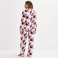 Liz Claiborne Womens Flannel Long Sleeve 2-pc. Matching Family Pajama Sets