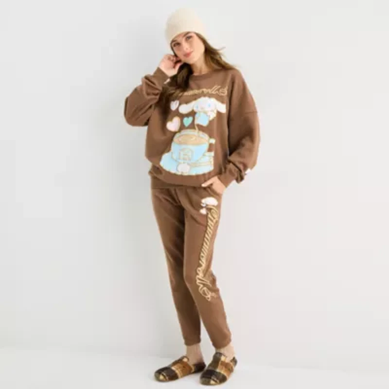 Cinnamaroll Jogger Womens Cinched High Rise Hello Kitty Juniors Fleece Pant