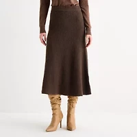 Worthington Womens Midi Flared Skirt