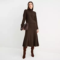 Worthington Womens Midi Flared Skirt