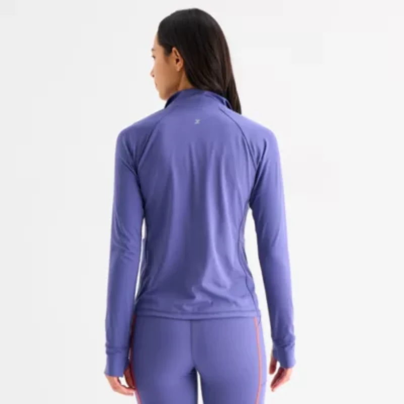 Xersion Everultra-Lite Womens Mock Neck Long Sleeve Quarter-Zip Pullover Tall
