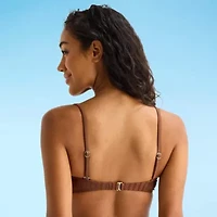 Mynah Womens Adjustable Straps Bandeau Bikini Swimsuit Top