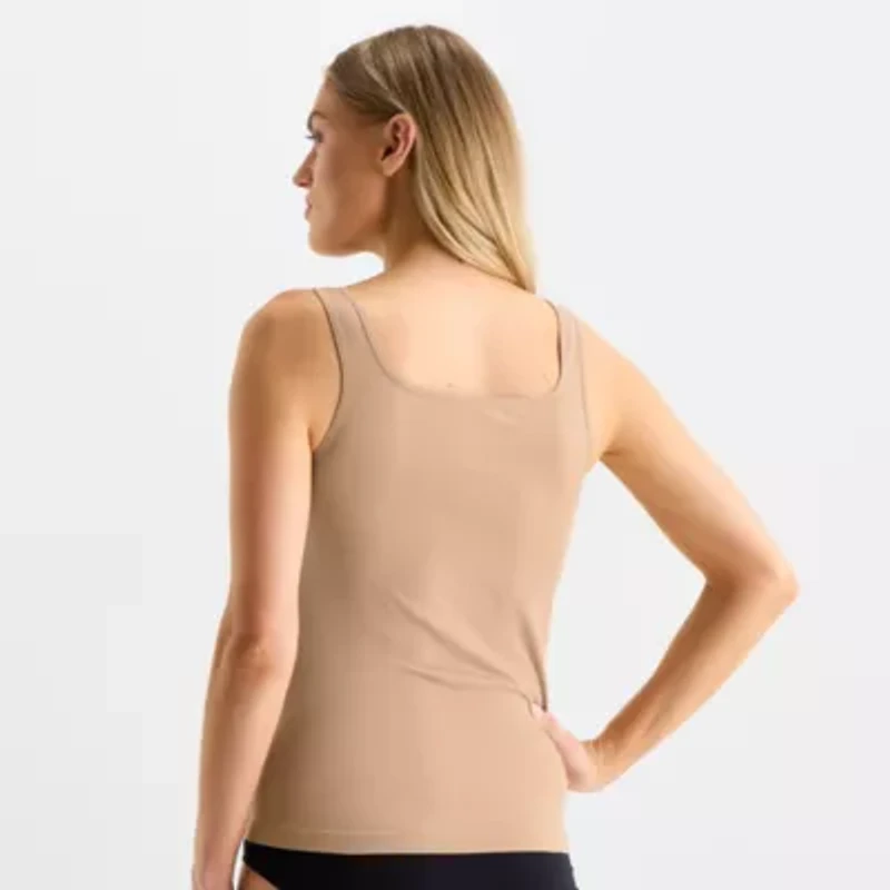 Ambrielle Seamless Womens Square Neck Average + Full Figure Tank