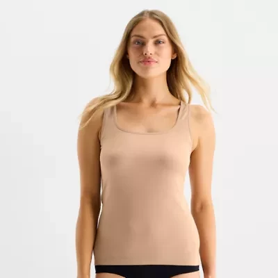 Ambrielle Seamless Womens Square Neck Average + Full Figure Tank