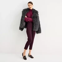 Worthington Womens Faux Fur Midweight Coat