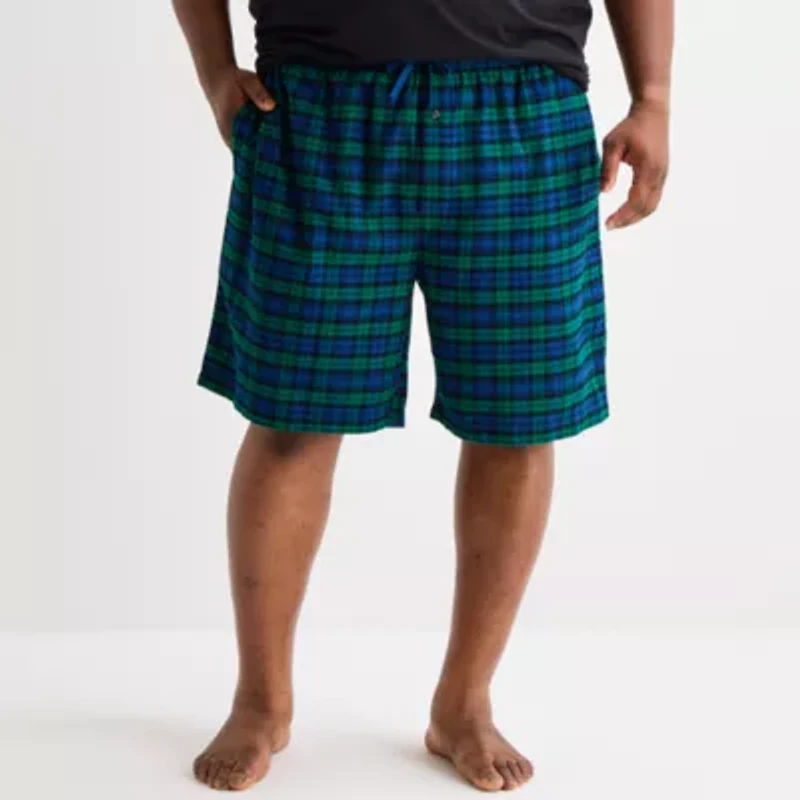 St. John's Bay Mens Flannel Big Pajama Shorts
