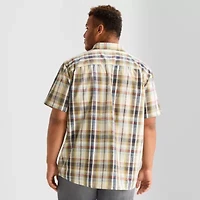 mutual weave Mens Short Sleeve Classic Fit Big and Tall Button-Down Shirt