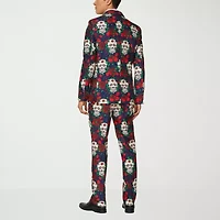 Suitmeister Day Of The Dead Mens 3-pc. Suit Set