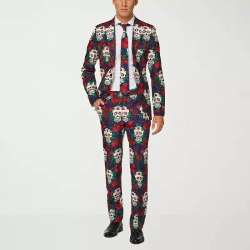 Suitmeister Day Of The Dead Mens 3-pc. Suit Set
