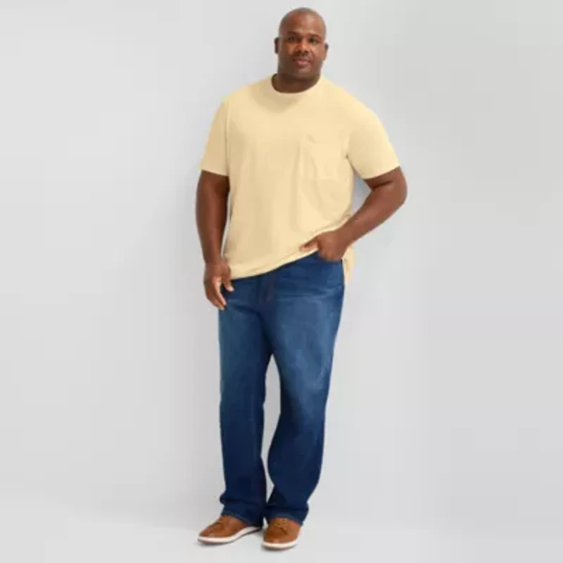 St. John's Bay Super Soft Mens Crew Neck Short Sleeve Quick Dry Stretch Fabric Big and Tall T-Shirt