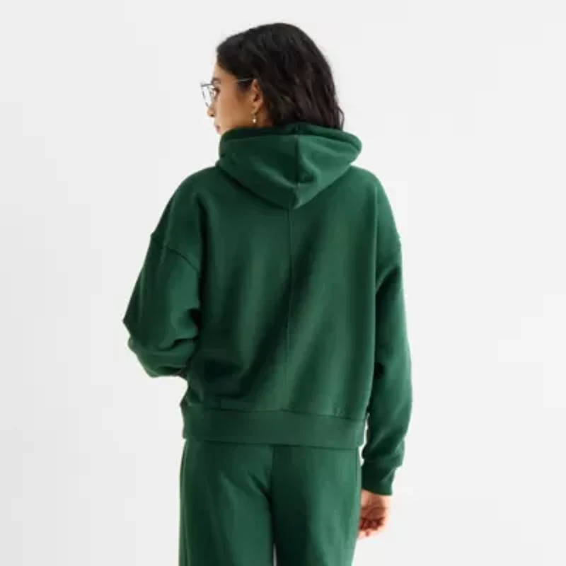 Arizona Womens Juniors Long Sleeve Fleece Active Hoodie