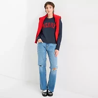 Arizona Juniors Womens Crew Neck Long Sleeve Pullover Sweater