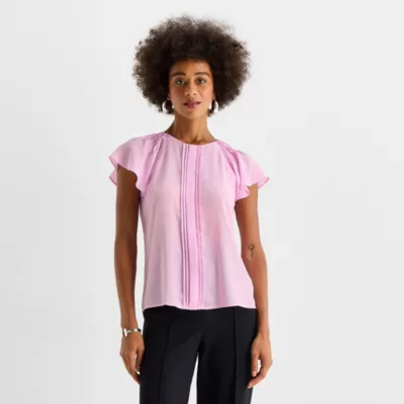 Worthington Petite Womens Perfect Blouse