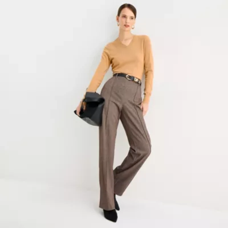 Worthington Womens V Neck Long Sleeve Pullover Sweater