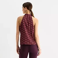 Worthington Womens Halter Neck Sleeveless Blouse
