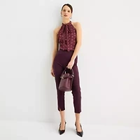 Worthington Womens Halter Neck Sleeveless Blouse