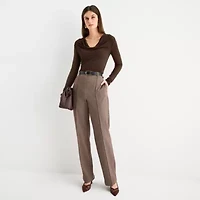 Worthington Womens Cowl Neck Long Sleeve Blouse