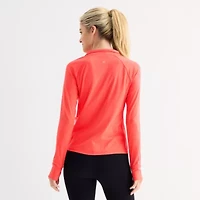 Xersion EverUltra-Lite Womens Mock Neck Long Sleeve Active Quarter-Zip Pullover