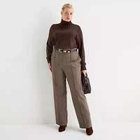 Worthington Plus Womens Turtleneck Long Sleeve Pullover Sweater