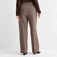 Worthington Womens Plus Straight Trouser