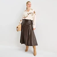 Worthington Womens Plus Long Sleeve Blouse