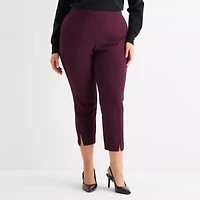 Worthington Womens Plus Pull-On Pant
