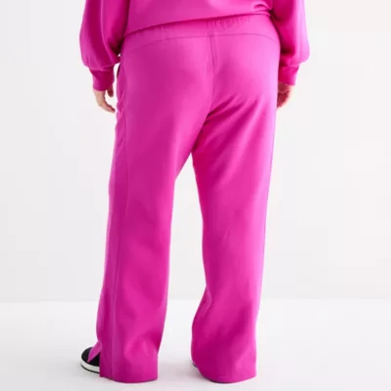 Xersion Womens Super Soft Fleece Straight Leg Sweatpant Plus