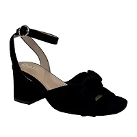 Pop Kavari Womens Square Open Toe Block Heel Pumps