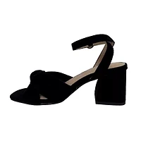 Pop Kavari Womens Square Open Toe Block Heel Pumps