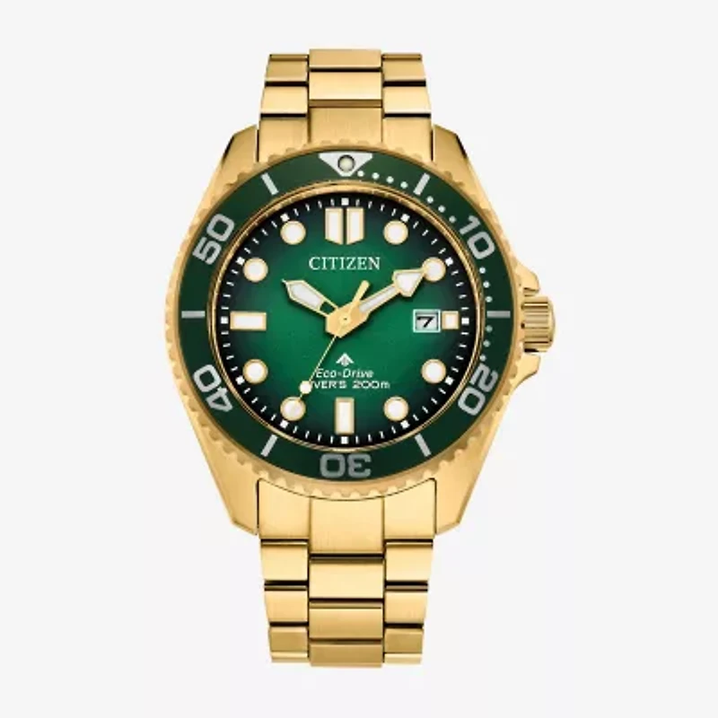 Citizen Mens Gold Tone Stainless Steel Bracelet Watch Bn0262-59w
