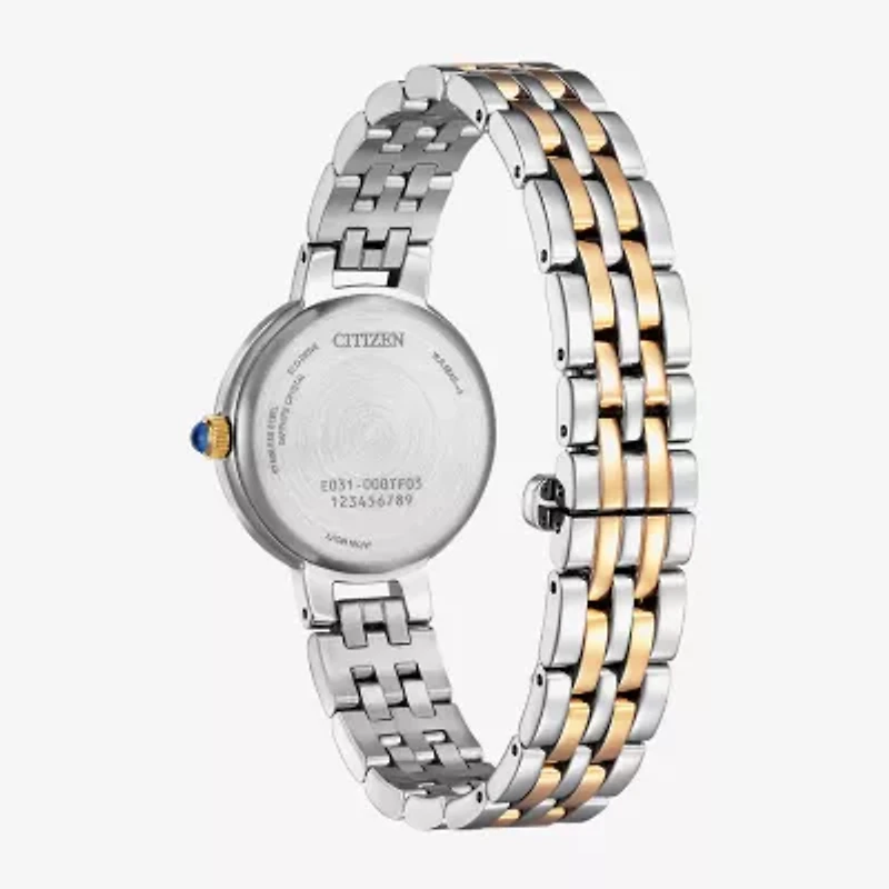 Citizen Womens Two Tone Stainless Steel Bracelet Watch Em0996-84y