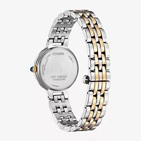 Citizen Womens Two Tone Stainless Steel Bracelet Watch Em0996-84y