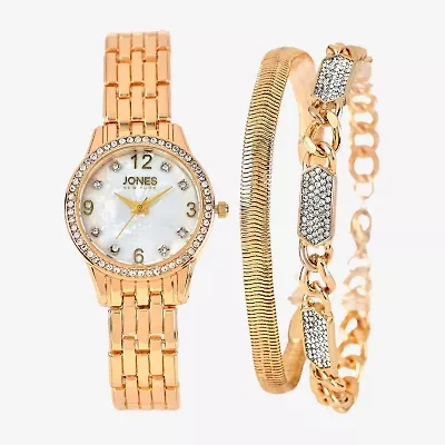 Jones N.Y. Womens Gold Tone Bracelet Watch A0632g-42-E27
